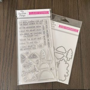 MY FAVORITE THINGS "Beary Big Adventure" clear stamps & dies